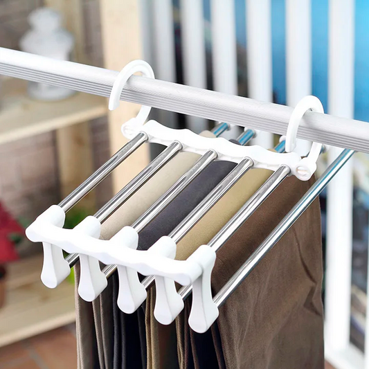 COLGADORES PLEGABLES PARA PANTALONES 5 EN 1 / PAGO CONTRA ENTREGA